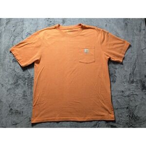 Carhartt Original Fit Short Sleeve Shirt Men's Size Large Orange
